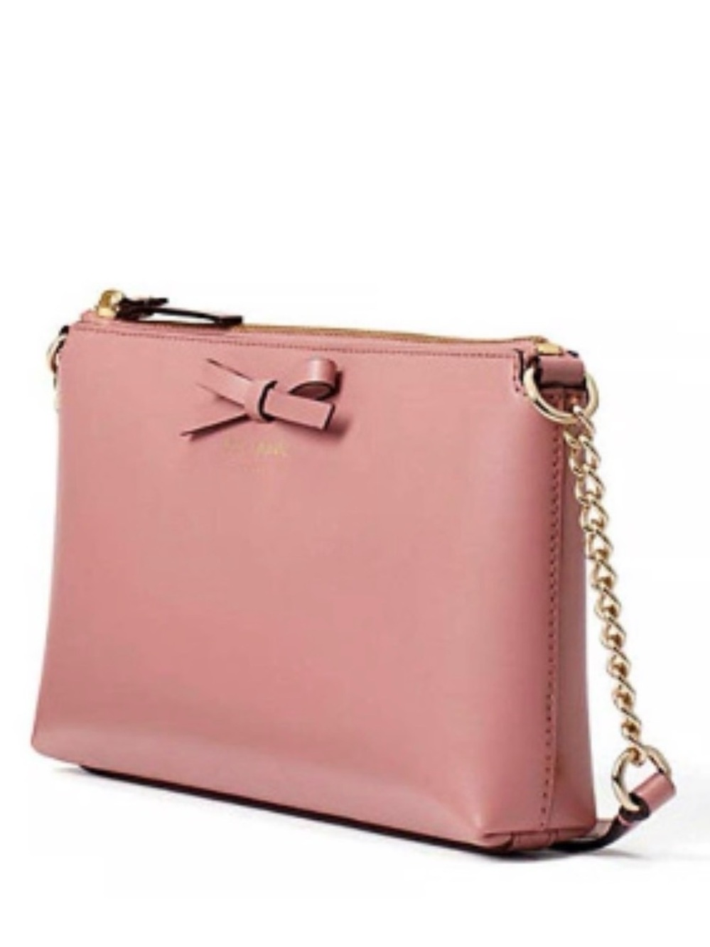 kate spade Sawyer Street Declan | Dusty Peony Leather Crossbody - Chain Strap - Picture 10 of 16